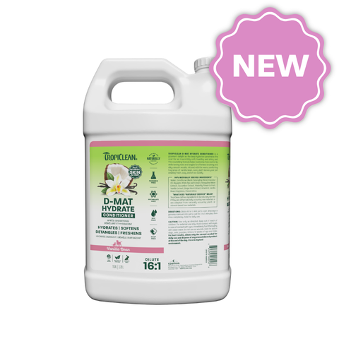 TropiClean Vanilla Bean D-Mat, Hydrate & Shine Pet Conditioner, 1 gal
