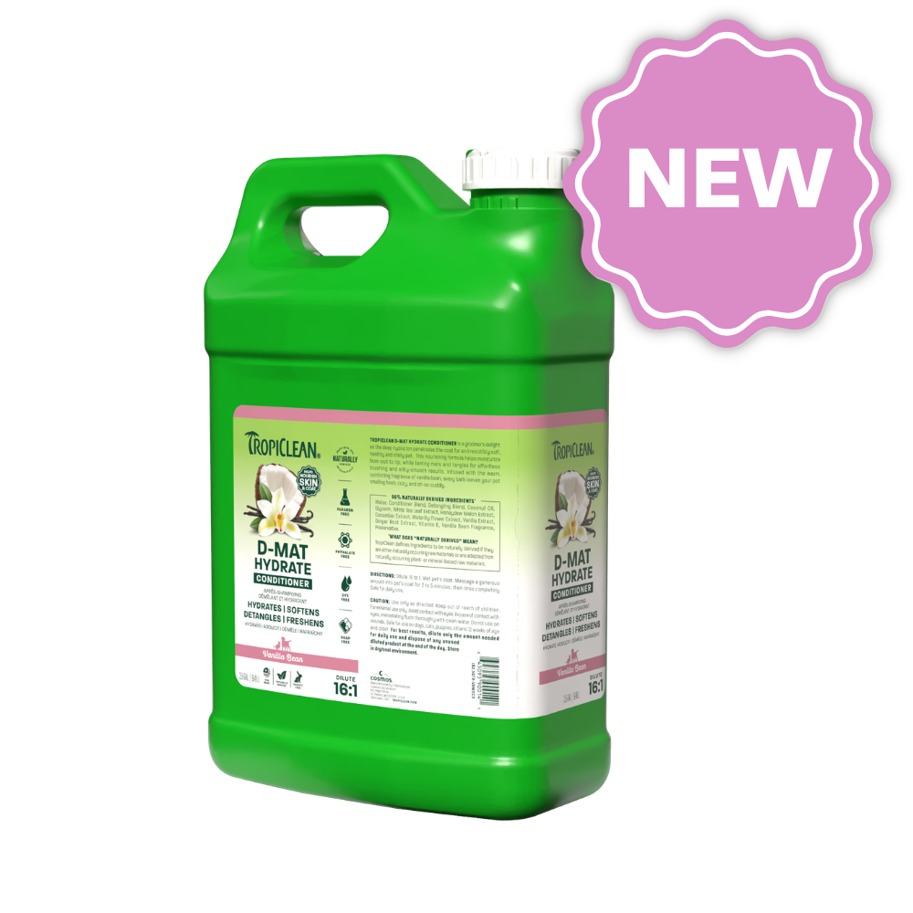 TropiClean Vanilla Bean D-Mat, Hydrate & Shine Pet Conditioner, 2.5 gal