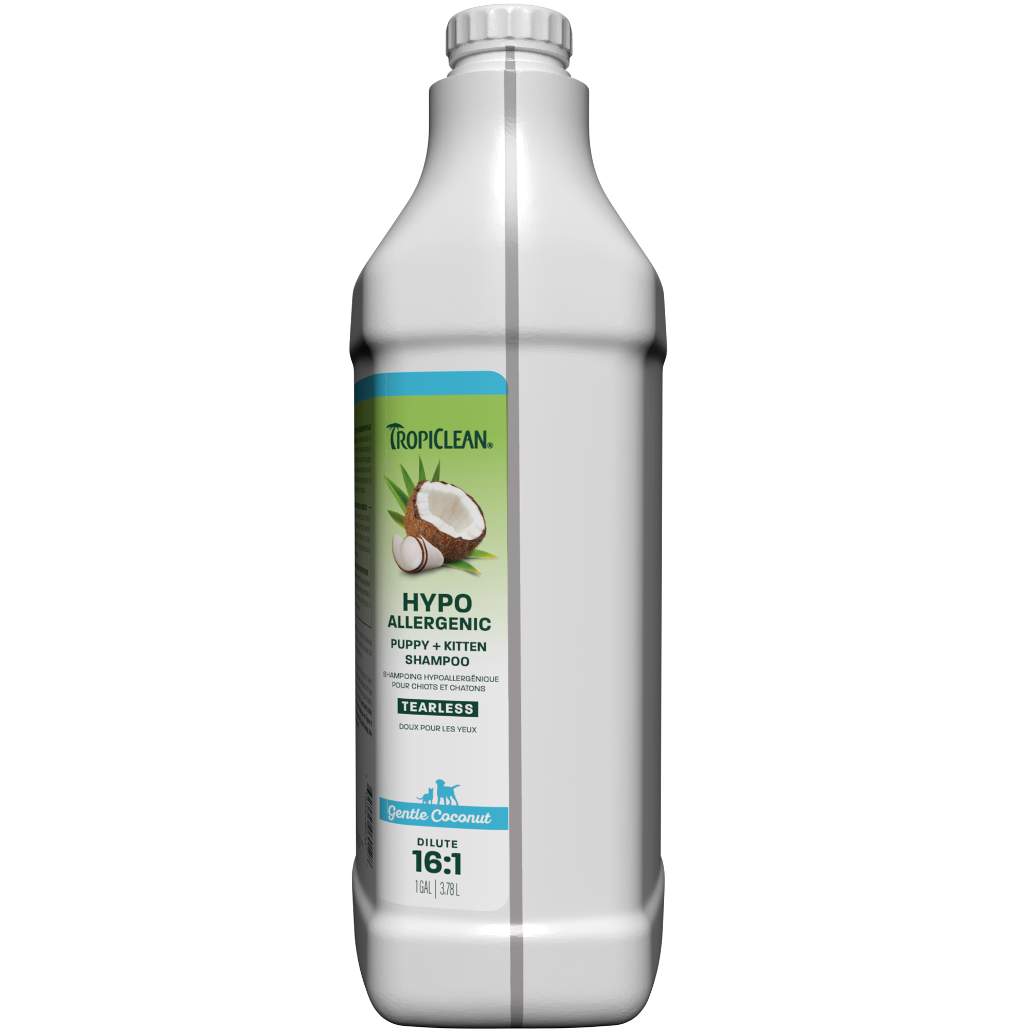 TropiClean Gentle Coconut Hypoallergenic Puppy & Kitten Shampoo, 1 gal NEW LABEL