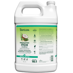 TropiClean Oatmeal & Tea Tree Medicated Itch Relief Shampoo for Pets, 1 gal