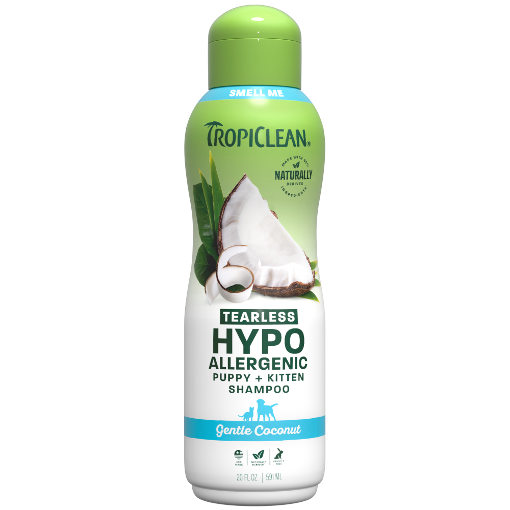 TropiClean Tearless Hypoallergenic Puppy & Kitten Shampoo, 20oz