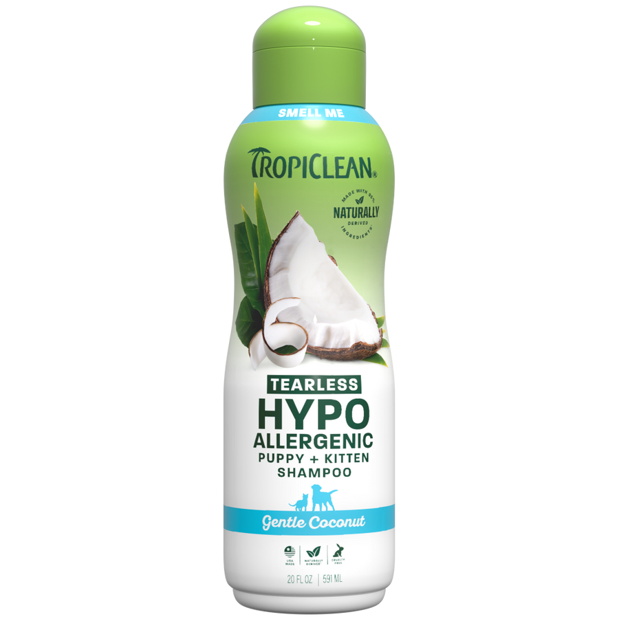 TropiClean Tearless Hypoallergenic Puppy & Kitten Shampoo, 20oz