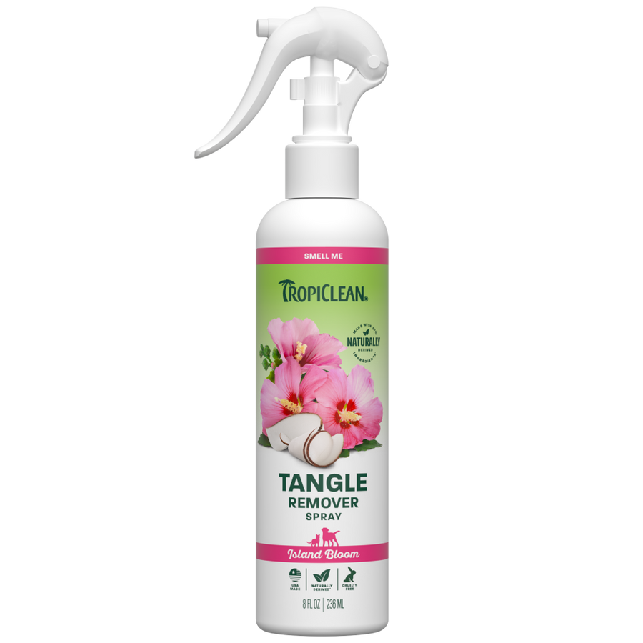 TropiClean Island Bloom Tangle Remover Pet Spray, 8oz