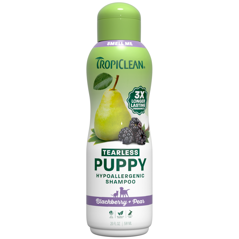 TropiClean Tearless Hypoallergenic Puppy Shampoo, 20oz - Lined Cap