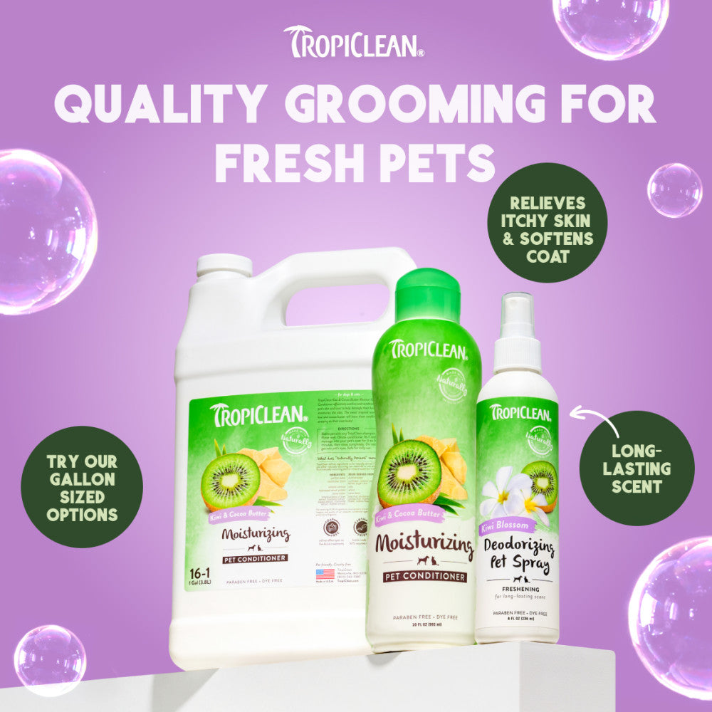 TropiClean Kiwi & Cocoa Butter Moisturizing Conditioner for Pets, 2.5 gal