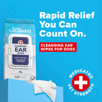 TropiClean OxyMed Cleansing Ear Wipes, 50ct - 4 Pack