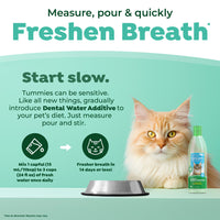 TropiClean Fresh Breath Dental Water Additive for Cats, 16oz