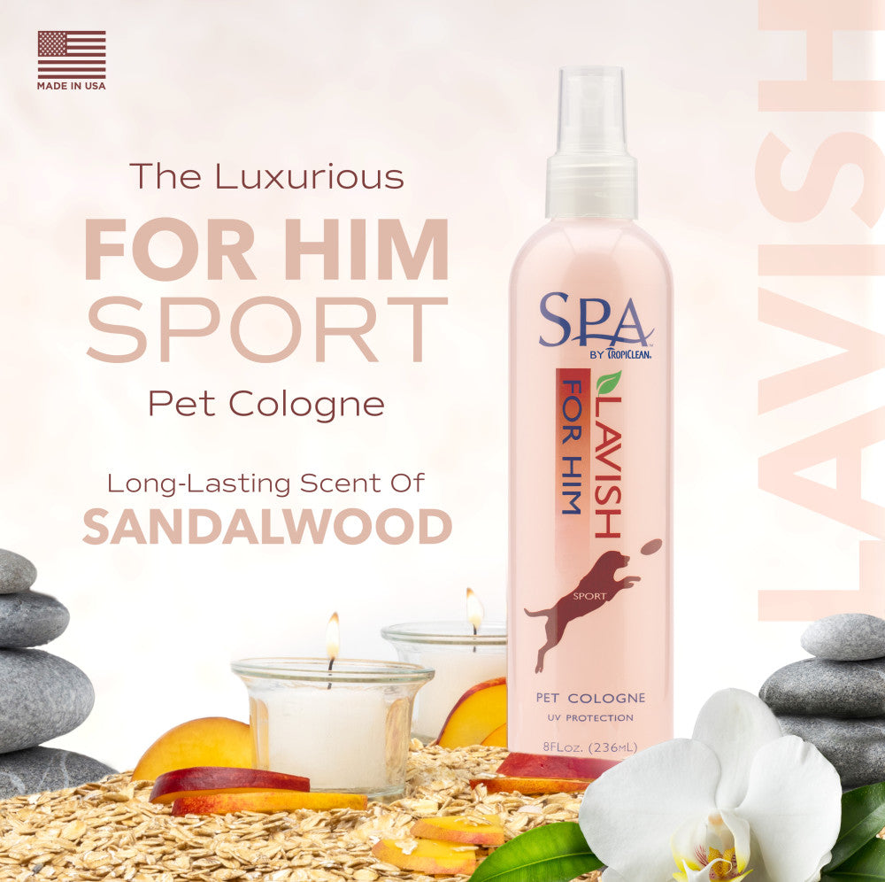 SPA by TropiClean Lavish For Him Cologne Spray for Pets, 8oz