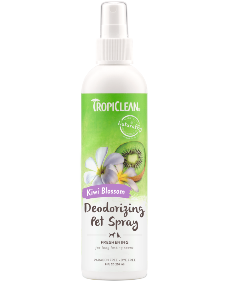TropiClean Kiwi Blossom Deodorizing Spray for Pets, 8oz