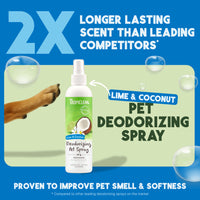 TropiClean Lime & Coconut Deodorizing Spray for Pets, 8oz