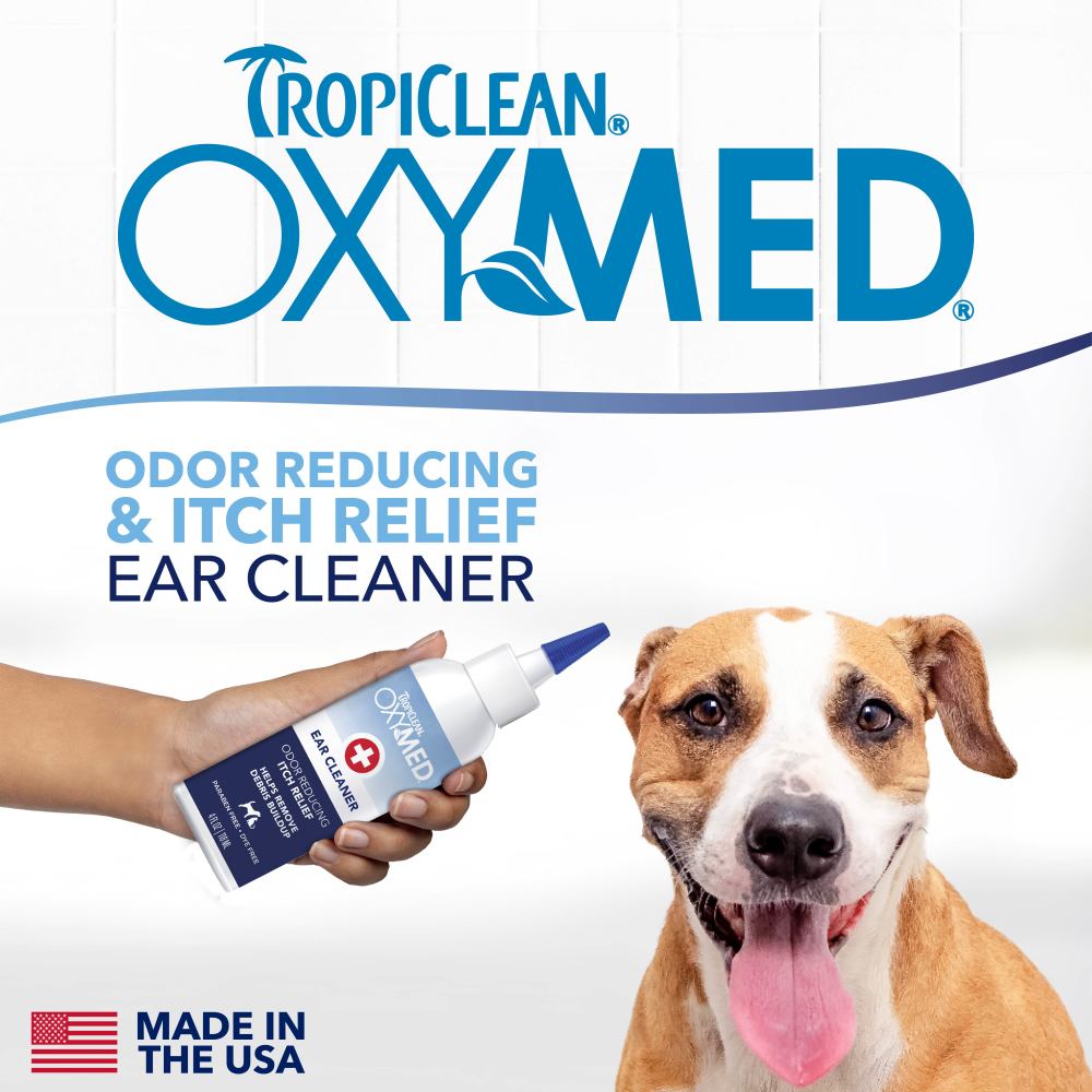 TropiClean OxyMed Ear Cleaner for Pets, 4oz