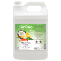TropiClean Neem & Citrus Flea & Tick Relief Shampoo for Dogs, 1 gal