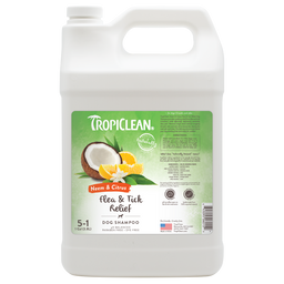 TropiClean Neem & Citrus Flea & Tick Relief Shampoo for Dogs, 1 gal