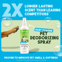 TropiClean Baby Powder Deodorizing Spray for Pets, 8oz