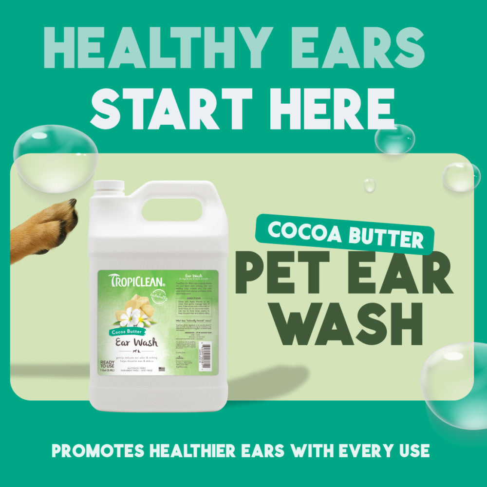 TropiClean Alcohol Free Ear Wash for Pets, 1 gal