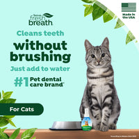TropiClean Fresh Breath Cat Dental Water Additive Concentrate, 2.2 oz