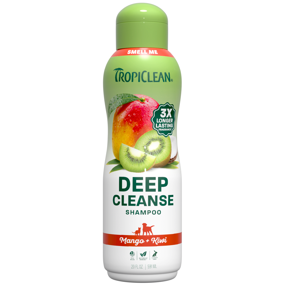 TropiClean Mango + Kiwi Deep Cleansing Pet Shampoo, 20oz - Lined Cap