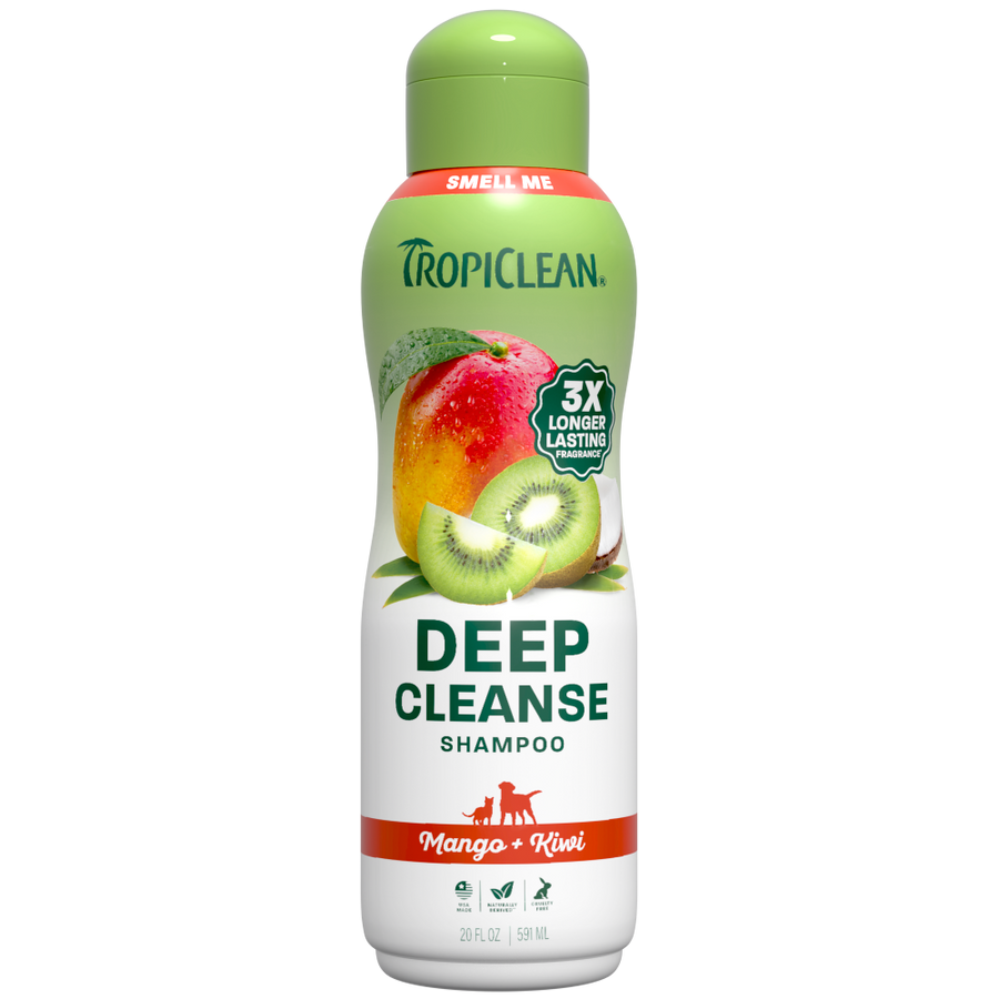TropiClean Mango + Kiwi Deep Cleansing Pet Shampoo, 20oz - Lined Cap