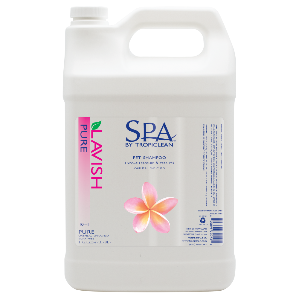 SPA by TropiClean Lavish Pure Shampoo for Pets, 1 gal