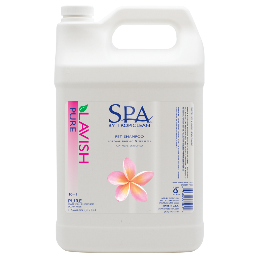 SPA by TropiClean Lavish Pure Shampoo for Pets, 1 gal