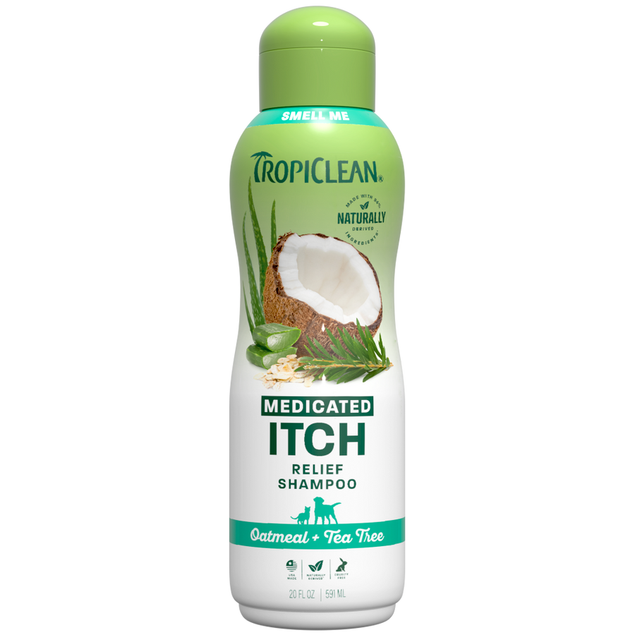TropiClean Medicated Itch Relief Shampoo, 20oz - Lined Cap