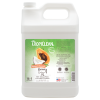 TropiClean Papaya & Coconut Luxury 2-in-1 Shampoo and Conditioner for Pets, 1 gal