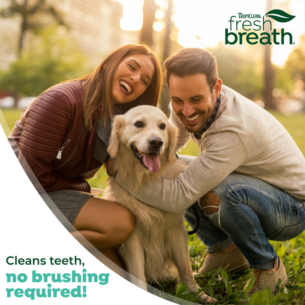 TropiClean Fresh Breath No Brushing Clean Teeth Dental & Oral Care Gel for Dogs, 4oz