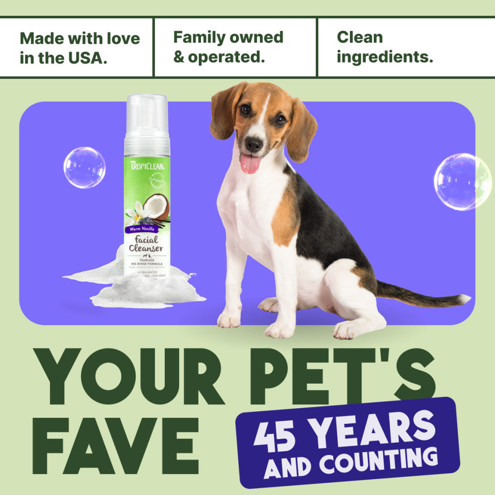 TropiClean Waterless Facial Cleanser, 7.4oz