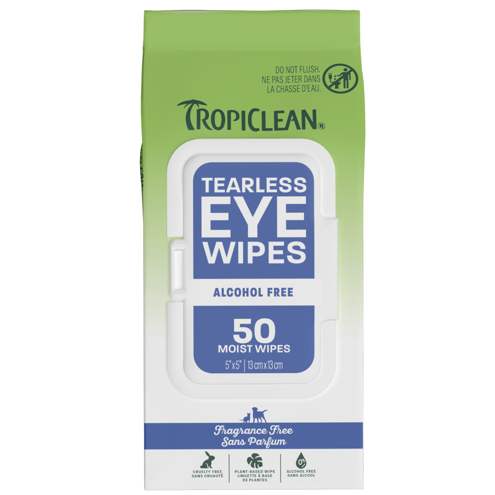 TropiClean Tearless Eye Wipes, 50ct - 4 Pack