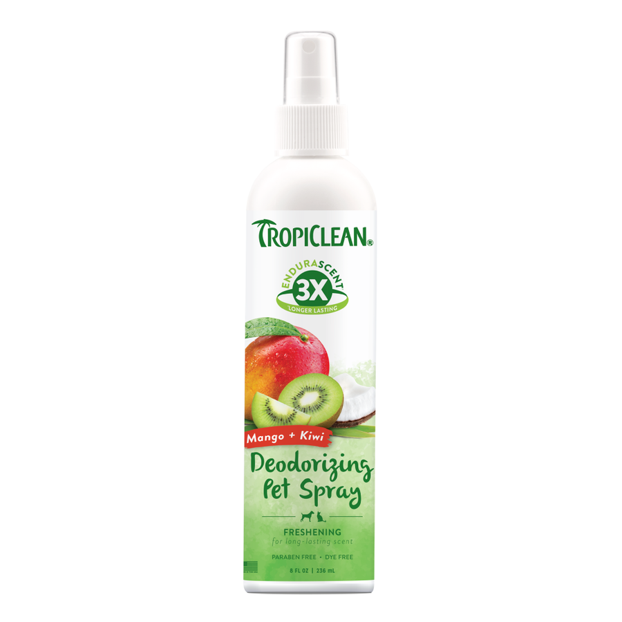 TropiClean EnduraScent Mango Kiwi Deodorizing Spray, 8oz