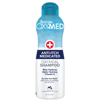 TropiClean OxyMed Medicated Anti-Itch Shampoo for Pets, 20oz