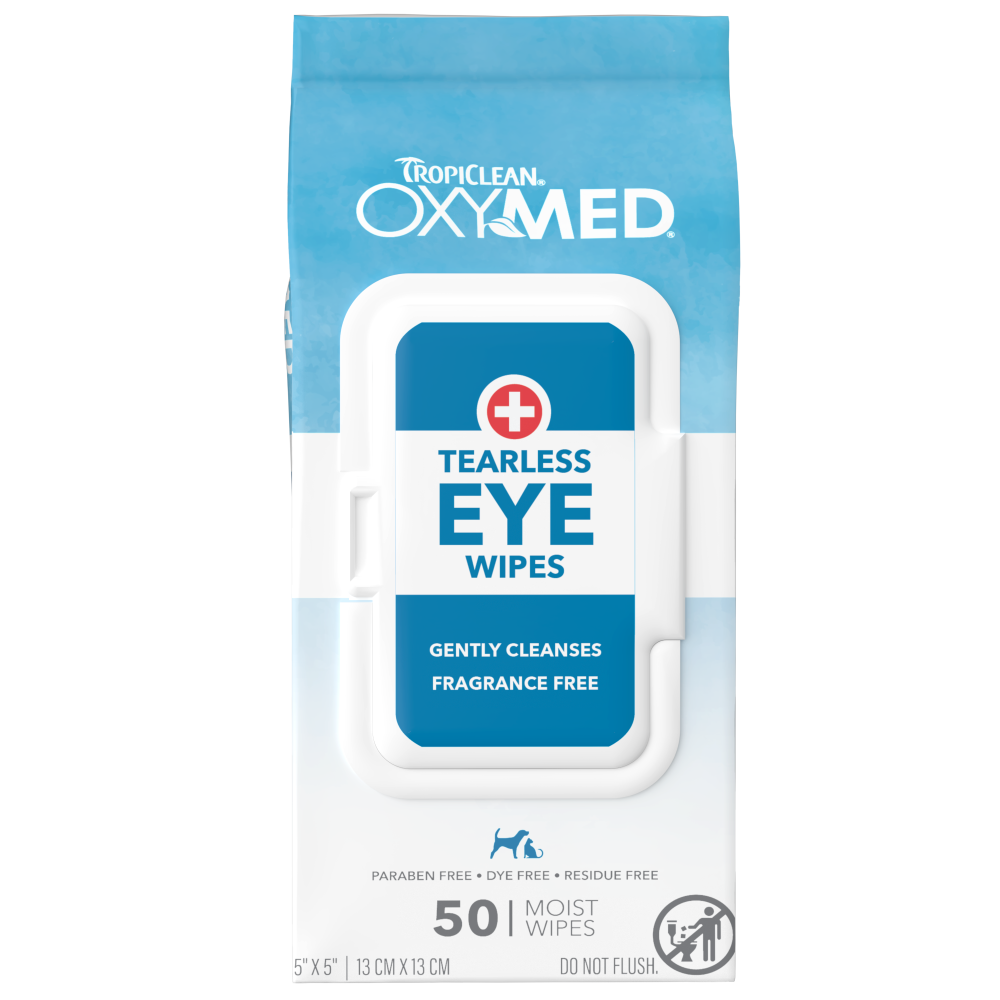 TropiClean OxyMed Tearless Eye Wipe, 50ct - 4 Pack