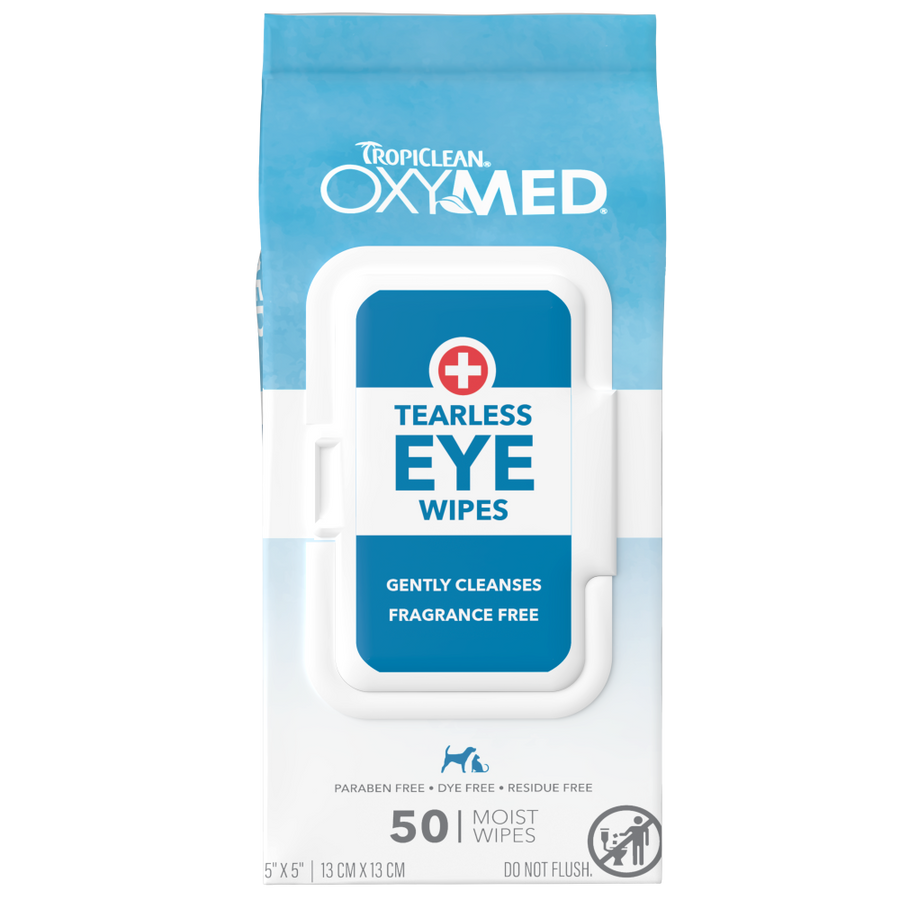 TropiClean OxyMed Tearless Eye Wipe, 50ct - 4 Pack