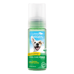 TropiClean Fresh Breath Mint Foam for Pets, 4.5oz