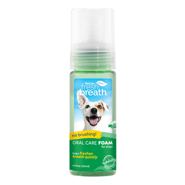 TropiClean Fresh Breath Mint Foam for Pets, 4.5oz