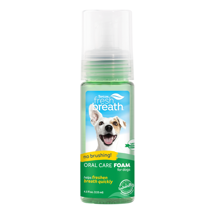 TropiClean Fresh Breath Mint Foam for Pets, 4.5oz