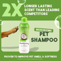 TropiClean Aloe & Coconut Deodorizing Shampoo for Pets, 20oz - Lined Cap