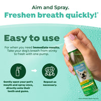 TropiClean Fresh Breath Peanut Butter Oral Care Spray for Pets, 4oz