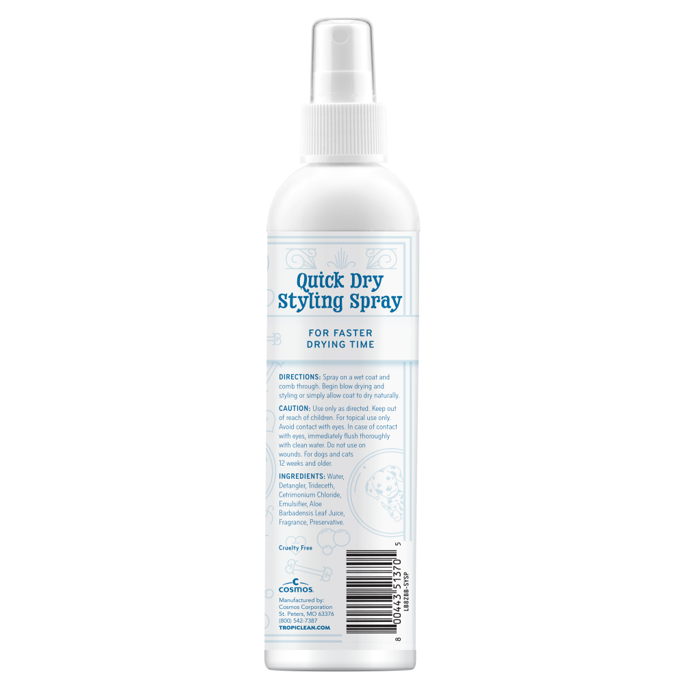 Bubble and Brush Quick Dry Styling Spray, 8oz