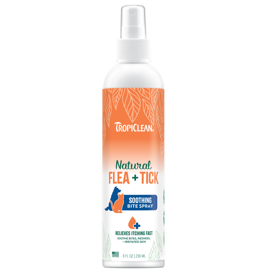 TropiClean Natural* Flea + Tick Bite Relief  Spray, 8oz