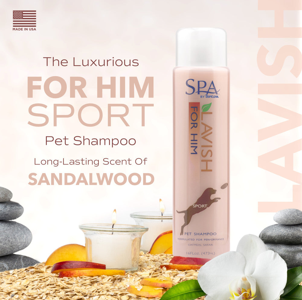 SPA by TropiClean Lavish For Him Shampoo for Pets, 16oz