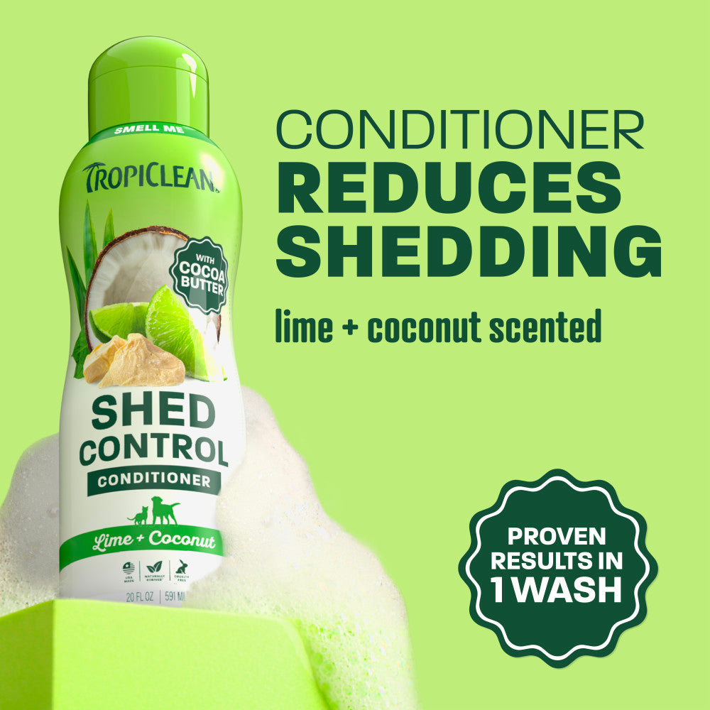 TropiClean Shed Control Conditioner, 20oz - Lined Cap