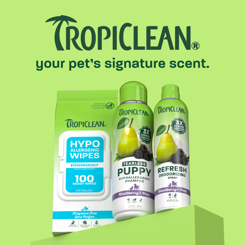 TropiClean Tearless Hypoallergenic Puppy Shampoo, 20oz - Lined Cap