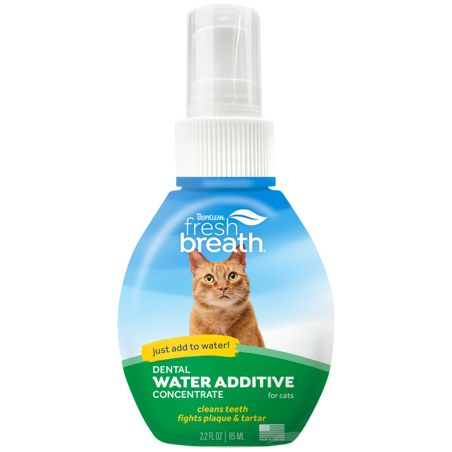 TropiClean Fresh Breath Cat Dental Water Additive Concentrate, 2.2 oz