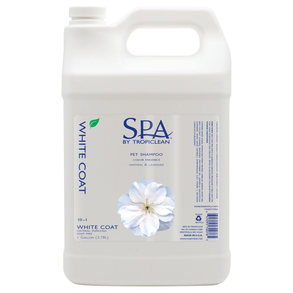 SPA by TropiClean Lavish White Coat Shampoo for Pets, 1 gal
