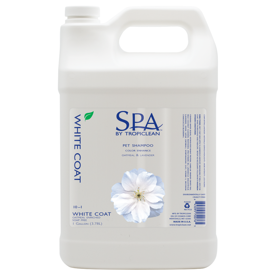 SPA by TropiClean Lavish White Coat Shampoo for Pets, 1 gal