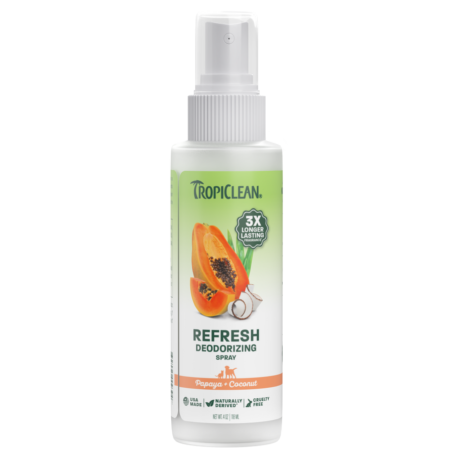 TropiClean Papaya Deodorizing Spray for Pets, 4oz