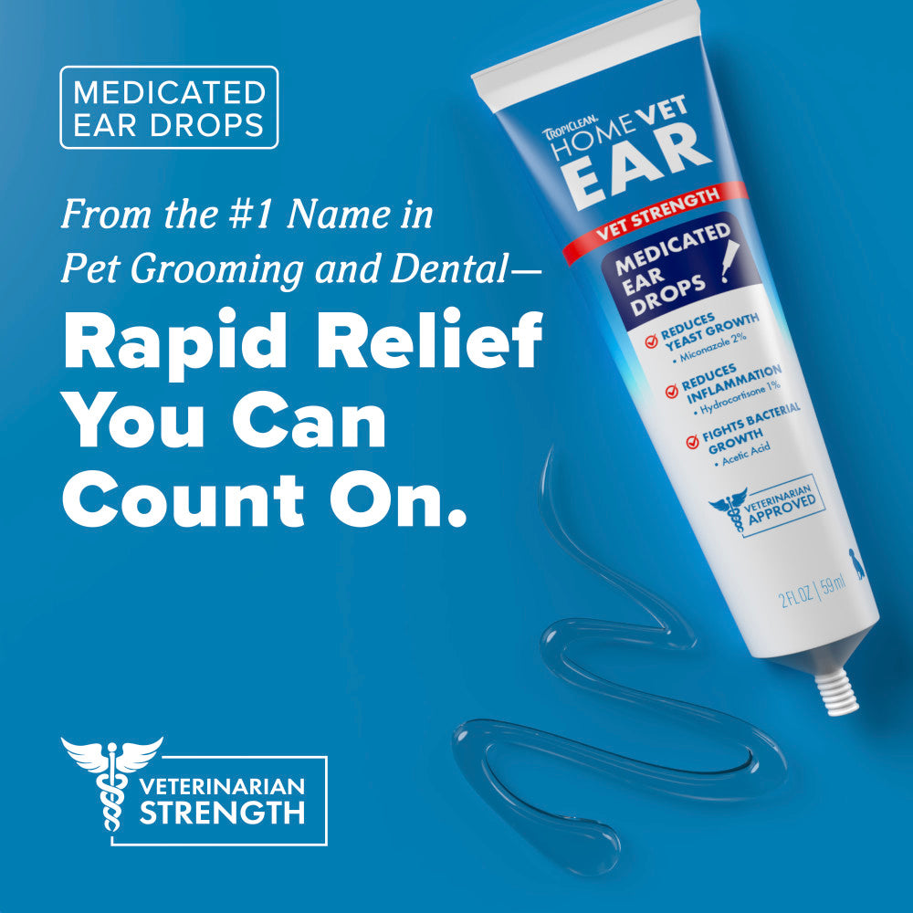HomeVet Medicated Ear Drops, 2oz