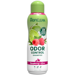 TropiClean Raspberry + Lime Odor Control Pet Shampoo, 20oz - Lined Cap