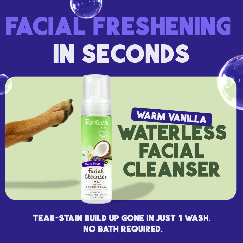 TropiClean Waterless Facial Cleanser, 7.4oz